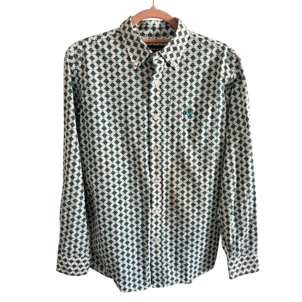 Ariat Boys XL 18 Southwestern Geometric Western Button Down Shirt